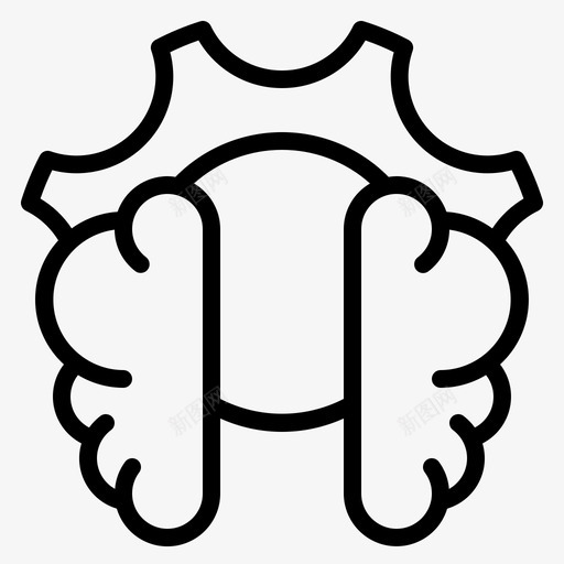 大脑商业想法图标svg_新图网 https://ixintu.com 优化 商业 大脑 想法 搜索引擎 管理 营销 设置