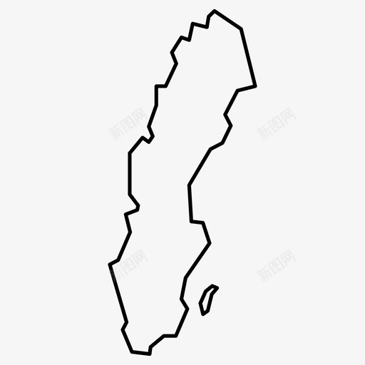 瑞典地图国家欧洲图标svg_新图网 https://ixintu.com 国家 欧洲 瑞典 瑞典地图