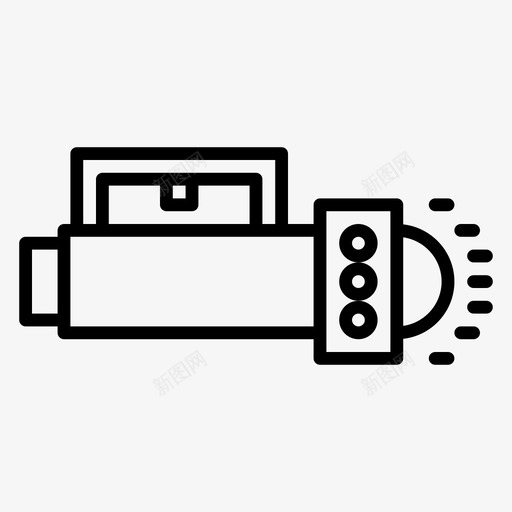 手电筒冒险设备图标svg_新图网 https://ixintu.com 冒险 手电筒 设备