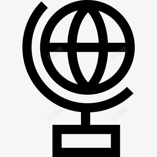 地球网格22学院线性图标svg_新图网 https://ixintu.com 地球 学院 线性 网格