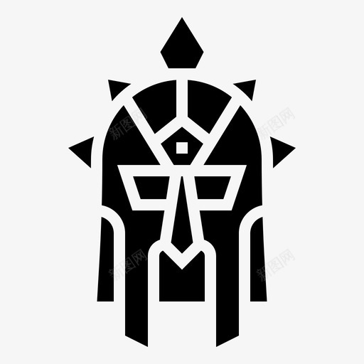 骑士面具头盔中世纪图标svg_新图网 https://ixintu.com 中世纪 头盔 罗马 骑士面具