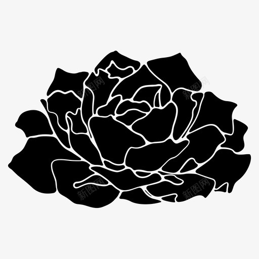 花自然花瓣图标svg_新图网 https://ixintu.com 玫瑰 自然 花瓣