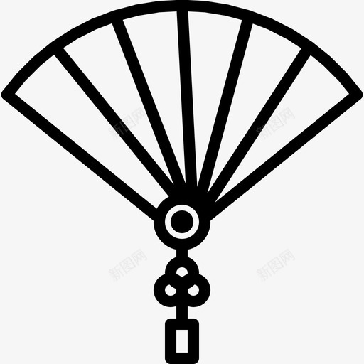 桨扇空气风图标svg_新图网 https://ixintu.com 中国传统 桨扇 空气 风
