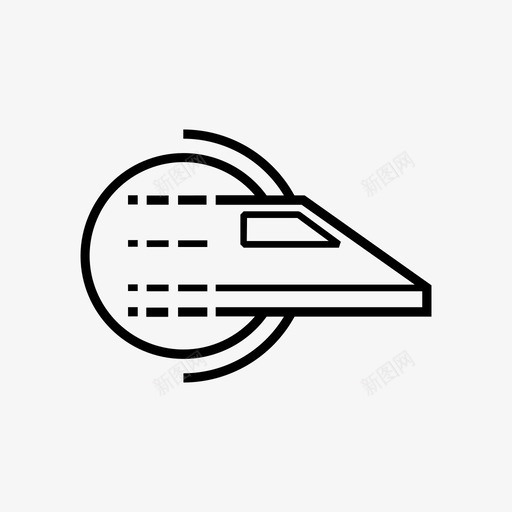 超环行列车未来机动性图标svg_新图网 https://ixintu.com 列车 未来 未来技术 机动性 环行 铁路