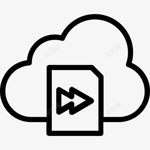 前进按钮快进图标svg_新图网 https://ixintu.com 前进 多媒体 快进 按钮 用户界面 界面 线路