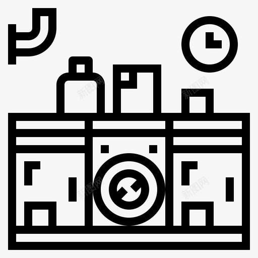 洗衣房电器家具图标svg_新图网 https://ixintu.com 家具 洗衣房 洗衣机 电器