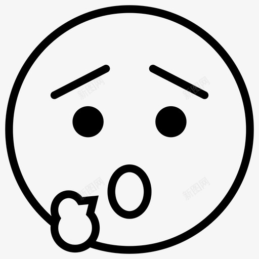 叹息情绪疲惫图标svg_新图网 https://ixintu.com 叹息 情绪 感觉 疲惫