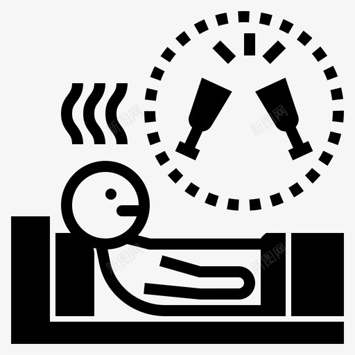 宿醉醉酒失眠图标svg_新图网 https://ixintu.com 不眠之夜雕文 失眠 宿醉 聚会 醉酒