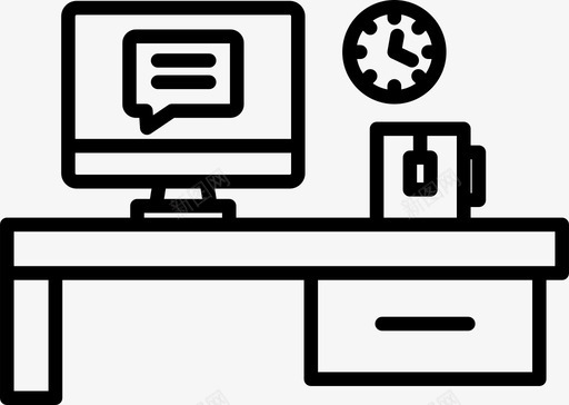 前台电脑办公桌图标svg_新图网 https://ixintu.com 前台 办公桌 显示器 电脑