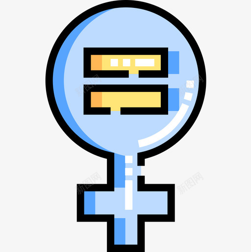 平等女权主义7线性色彩图标svg_新图网 https://ixintu.com 女权主义 平等 线性 色彩