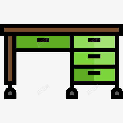 办公桌办公用品4线性颜色图标svg_新图网 https://ixintu.com 办公桌 办公用品 线性 颜色