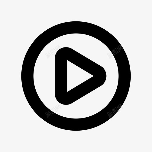 播放音乐播放按钮图标svg_新图网 https://ixintu.com 播放 播放按钮 视频播放 音乐