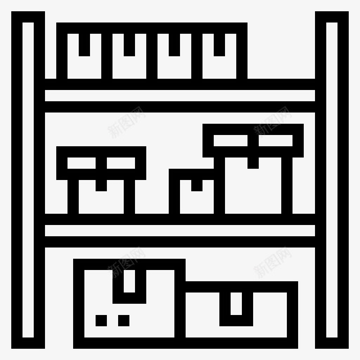 仓库工厂库存图标svg_新图网 https://ixintu.com 仓库 工厂 库存 物流