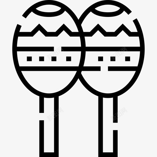 马拉卡斯音乐64线性图标svg_新图网 https://ixintu.com 卡斯 线性 音乐 马拉