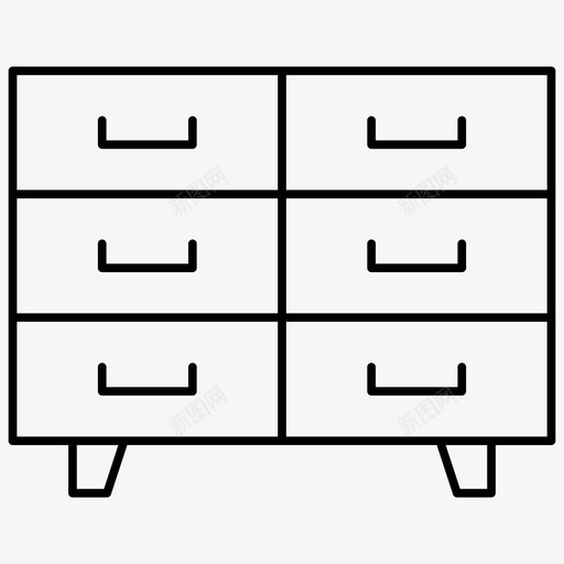 梳妆台抽屉家具图标svg_新图网 https://ixintu.com 图标 家具 抽屉 梳妆台 轮廓
