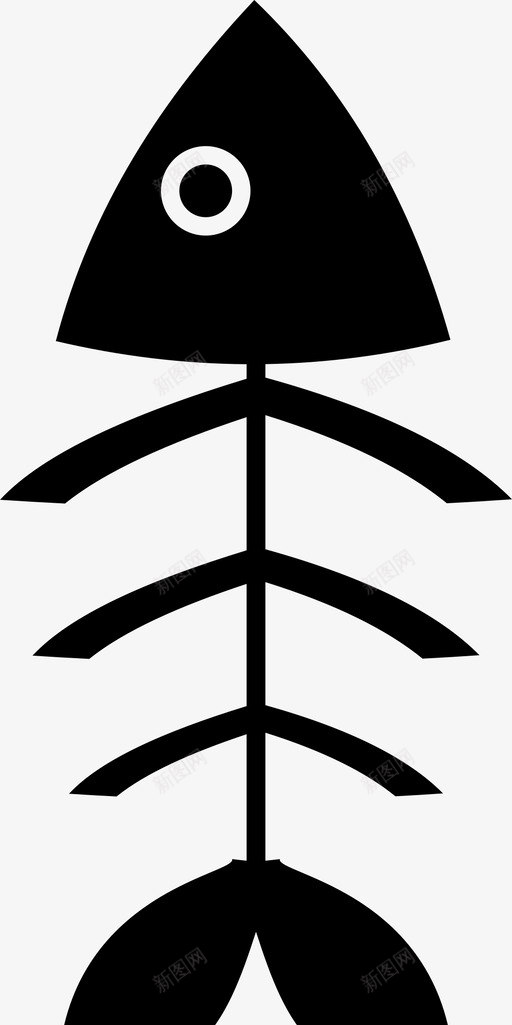 鱼骨骨骼图标svg_新图网 https://ixintu.com 骨骼 鱼骨