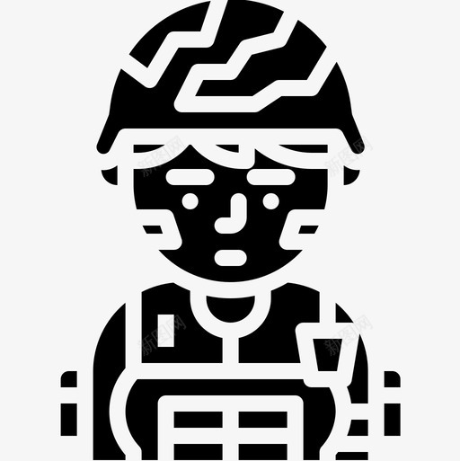 士兵职业女性化身2填充图标svg_新图网 https://ixintu.com 化身 填充 士兵 职业女性