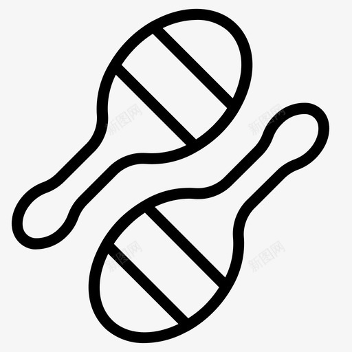 马拉卡斯娱乐嘉年华图标svg_新图网 https://ixintu.com 乐器 嘉年华 嘉年华和娱乐线艺术 娱乐 马戏团 马拉卡斯
