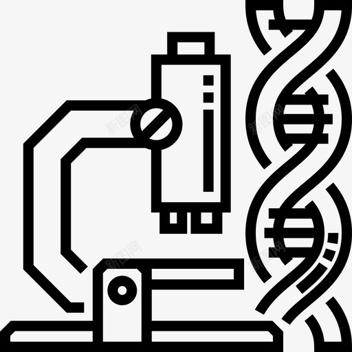显微镜生物工程8线性图标svg_新图网 https://ixintu.com 显微镜 生物工程 线性