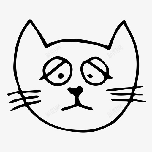 猫表情符号五图标svg_新图网 https://ixintu.com 五 猫 表情符号