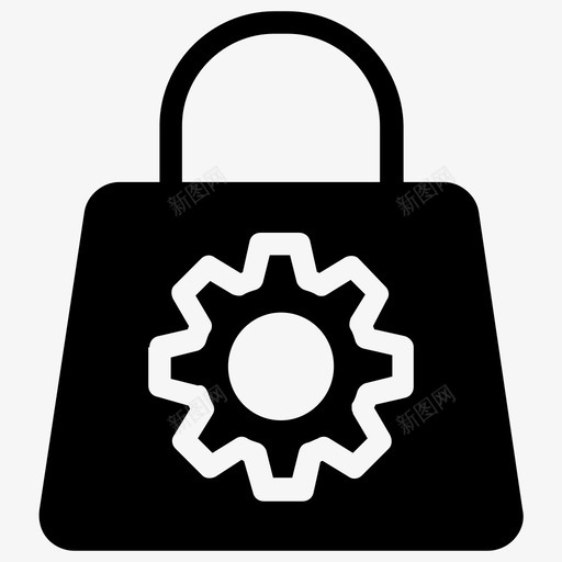 购物袋杂货袋手提袋图标svg_新图网 https://ixintu.com 可重复使用的购物袋 客户关系管理字形图标 手提袋 杂货袋 设置 购物袋