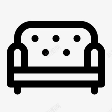 简约沙发极简沙发椅子图标图标