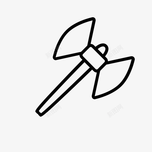 双面斧元素游戏图标svg_新图网 https://ixintu.com 元素 双面斧 武器 游戏 物品