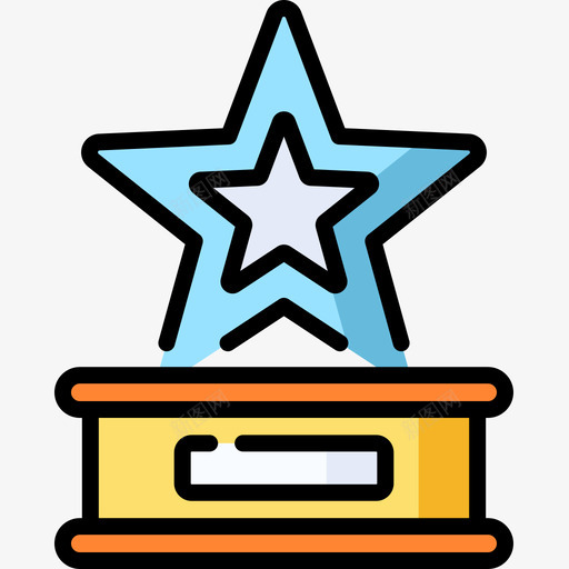 奖杯奖励徽章5直线颜色图标svg_新图网 https://ixintu.com 奖励 奖杯 徽章 直线 颜色
