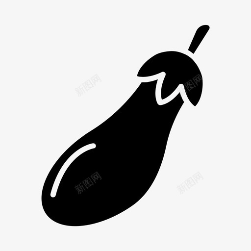 采购产品茄子食品水果图标svg_新图网 https://ixintu.com 产品 有机 水果 素食 茄子 蔬菜 采购 食品 黑色