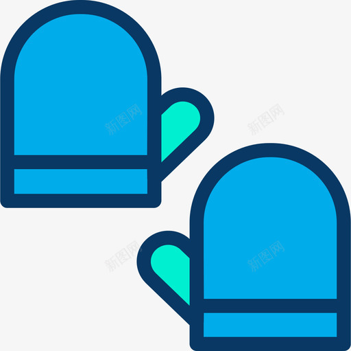 手套厨房50线纹颜色图标svg_新图网 https://ixintu.com 厨房 手套 线纹 颜色