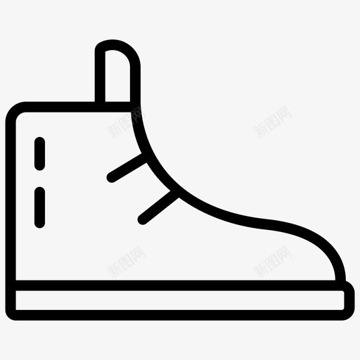 踝靴野营靴鞋图标svg_新图网 https://ixintu.com 用户界面线图标 踝靴 野营靴 鞋