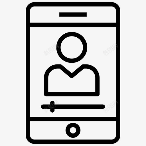移动视频mp4在线视频图标svg_新图网 https://ixintu.com mp4 图标 在线视频 播放器 教程 用户界面 移动 线图 视频