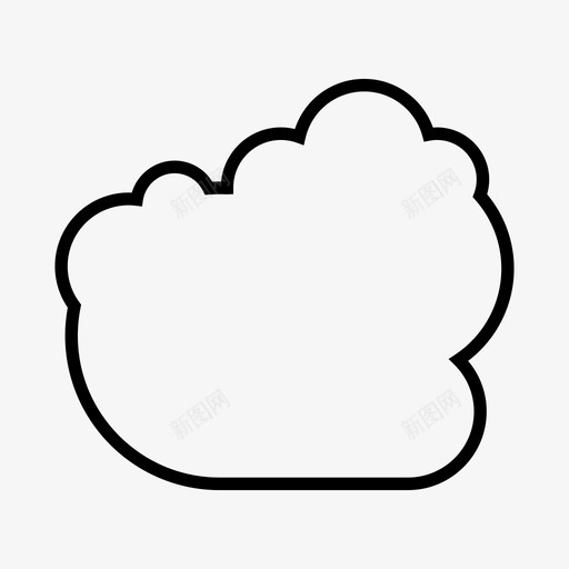 云泡沫海绵图标svg_新图网 https://ixintu.com 云线 天气 泡沫 海绵