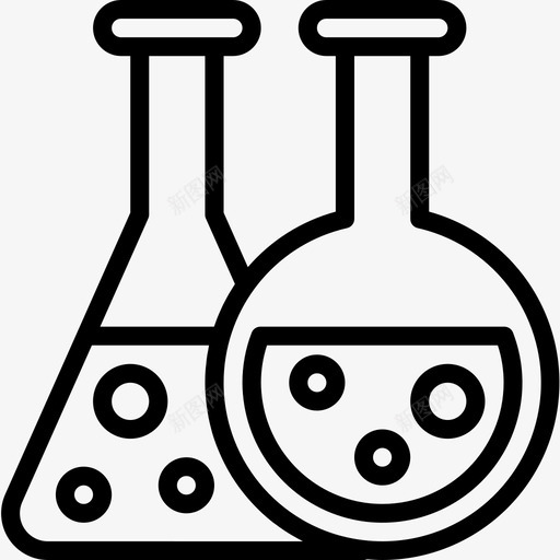 烧瓶科学72线性图标svg_新图网 https://ixintu.com 烧瓶 科学 线性