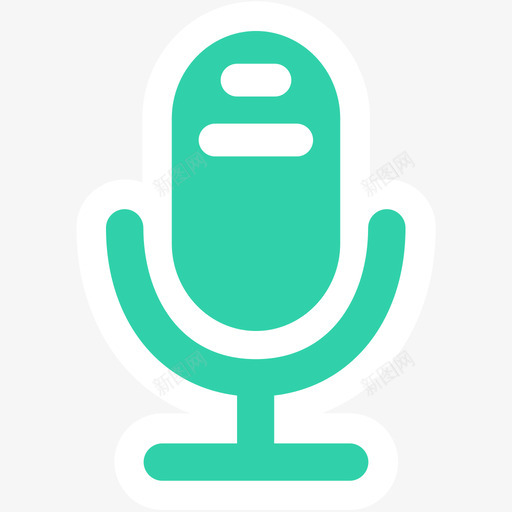 口语_录音多色描边2svg_新图网 https://ixintu.com 口语_录音多色描边2