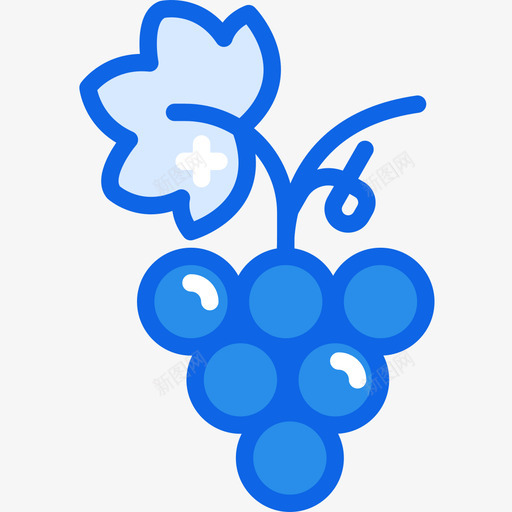 葡萄第9季蓝色图标svg_新图网 https://ixintu.com 葡萄 蓝色