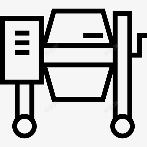 混凝土施工工具13线性图标svg_新图网 https://ixintu.com 工具 施工 混凝土 线性