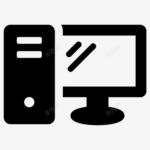 电脑桌面显示器图标svg_新图网 https://ixintu.com 屏幕 显示器 桌面 电脑