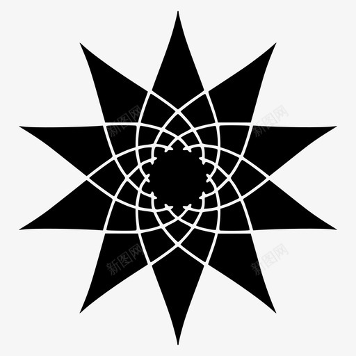 抽象花抽象图案创意图标svg_新图网 https://ixintu.com 创意设计 图案 套装 形状 抽象 曼陀罗 玫瑰花 装饰