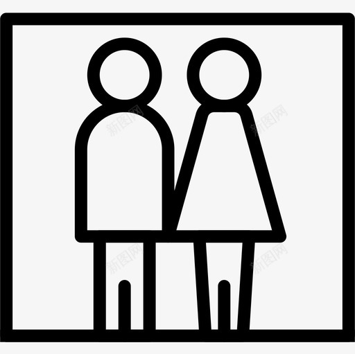 夫妻家庭住宅直系亲属图标svg_新图网 https://ixintu.com 住宅 夫妻 家庭 直系亲属