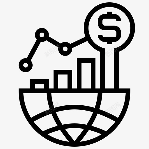 全球增长商业金融图标svg_新图网 https://ixintu.com 全球 动机 商业 在线 增长 金融