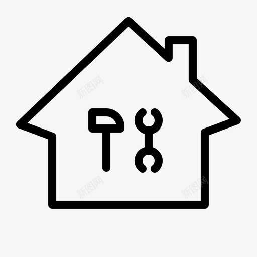 装修建筑房屋图标svg_新图网 https://ixintu.com 修缮 公寓及物业概要 建筑 房屋 物业 装修