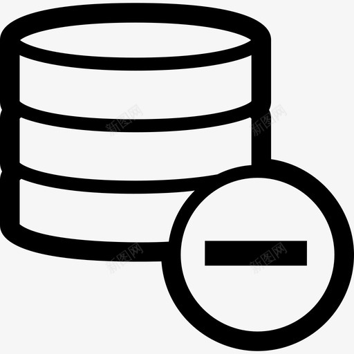 删除数据库消除服务器图标svg_新图网 https://ixintu.com 删除 基本 存储 数据库 服务器 消除 设置