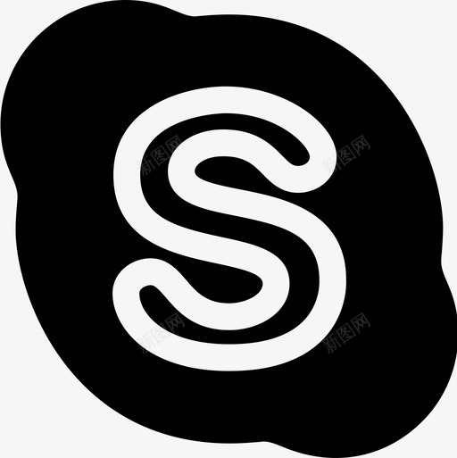 Skype社交媒体徽标7填充图标svg_新图网 https://ixintu.com Skype 填充 社交媒体徽标7