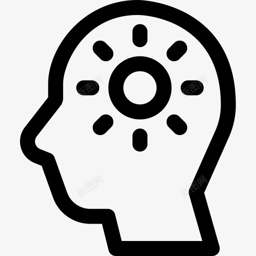头脑人类思维33线性图标svg_新图网 https://ixintu.com 人类思维33 头脑 线性