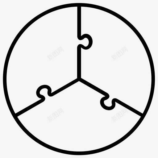 三片式圆形拼图轮廓信息图表拼图图标svg_新图网 https://ixintu.com 三片式圆形拼图轮廓 三片式拼图 信息图表 圆形 拼图