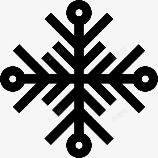 雪花天气168线性图标svg_新图网 https://ixintu.com 天气168 线性 雪花