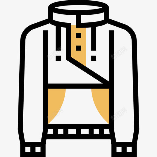 套头衫95号衣服黄色阴影图标svg_新图网 https://ixintu.com 95号 套头 衣服 阴影 黄色