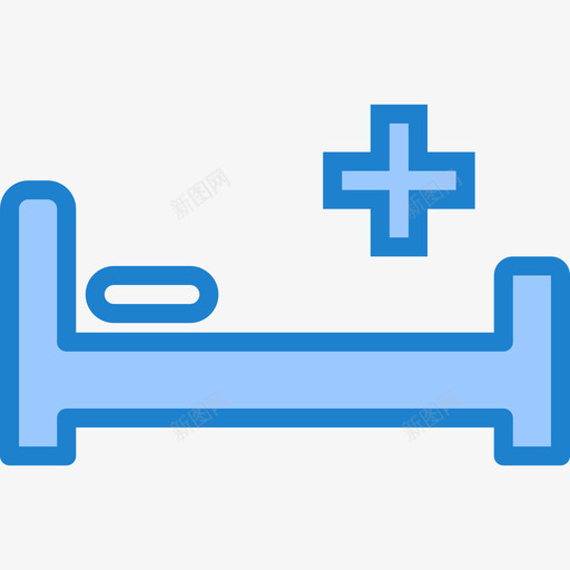 床健康护理30蓝色图标svg_新图网 https://ixintu.com 健康护理30 床 蓝色