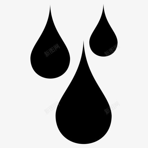 水血滴水图标svg_新图网 https://ixintu.com 水 液体 滴水 血